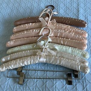 Padded satin hangers set of 7